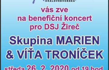 Pořádáme benefiční koncert kapely Marien