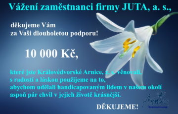 Vážení zaměstnanci firmy JUTA, a. s.